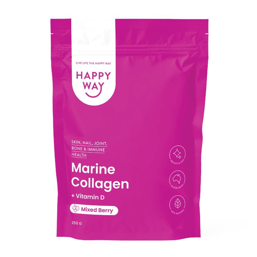 Happy Way Marine Collagen + Vitamin D 250g - Mixed Berry